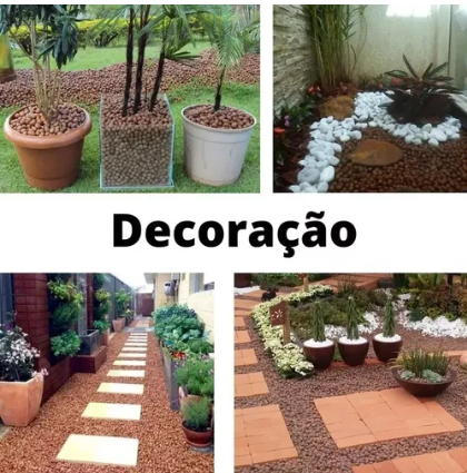 Argila expandida na decoração